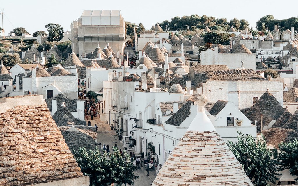 Panoramica sui trulli di Alberobello