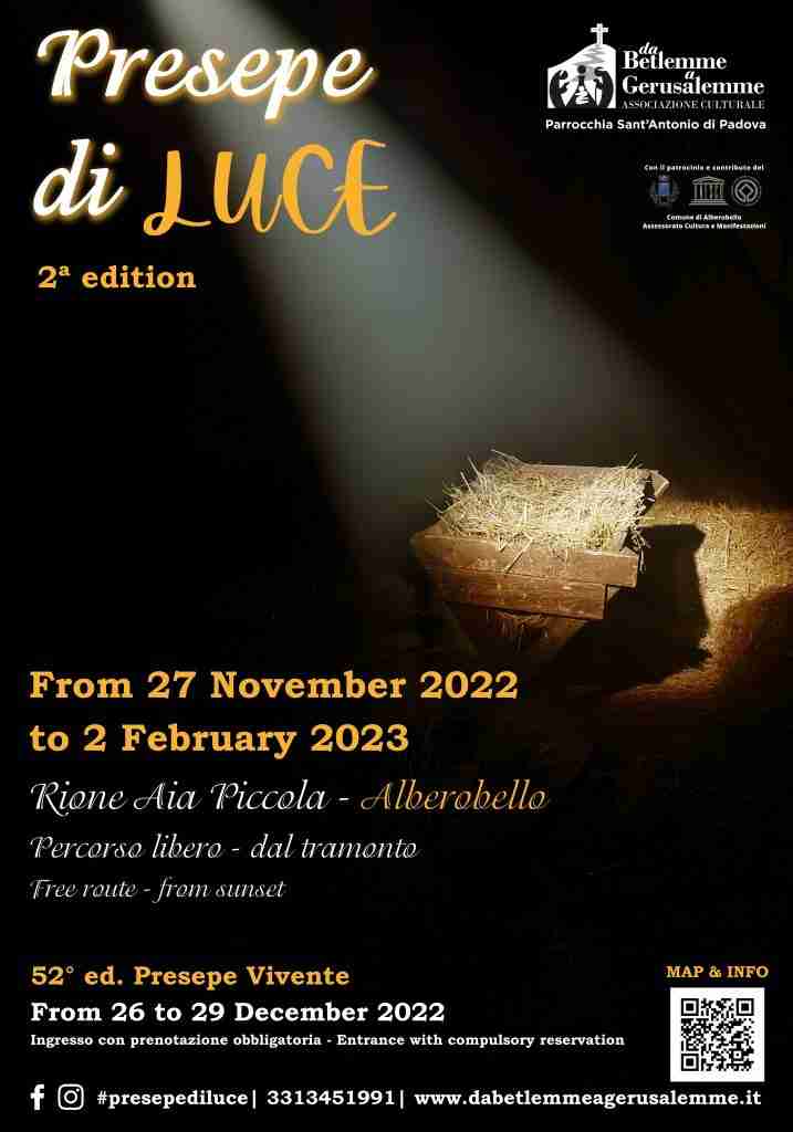 Natale 2022 in Puglia: Presepe di Luce ad Alberobello - 2 edizione