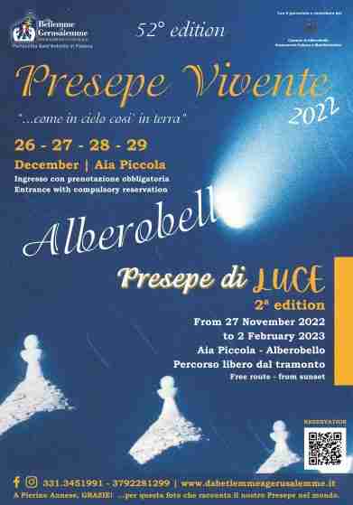 Natale 22 in Puglia: Presepe vivente Alberobello