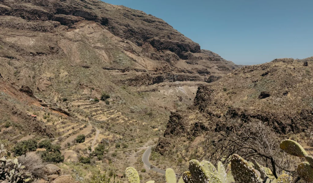 Skyline del Barranco de Guayadeque a Gran Canaria