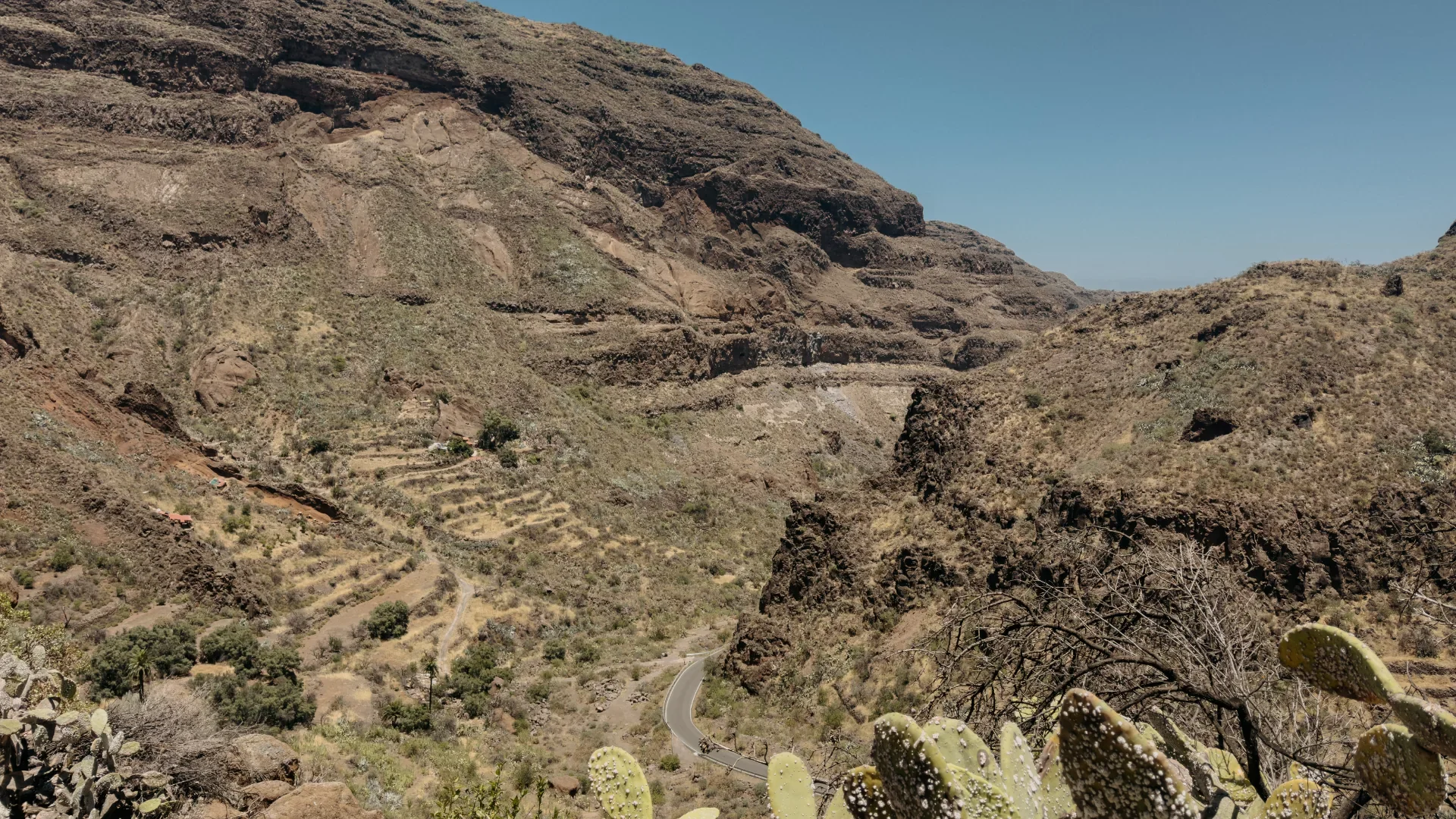 Skyline del Barranco de Guayadeque a Gran Canaria