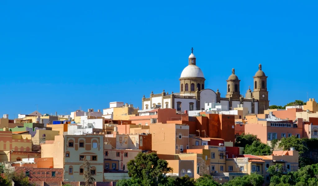 Skyline città di Agüimes a Gran Canaria