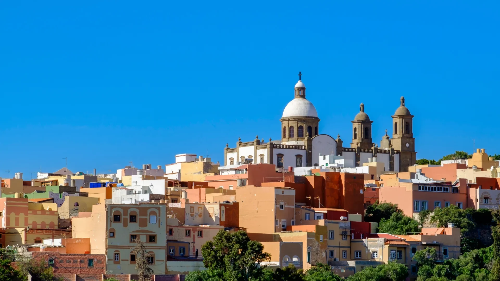 Skyline città di Agüimes a Gran Canaria